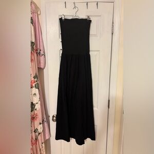 Reformation Black Strapless Dress